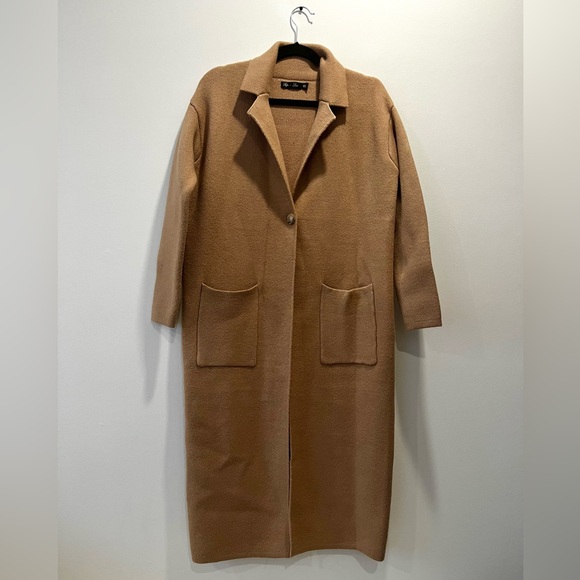 NEW Lyla + Luxe Judith Long Single Breasted Duster Sweater Blazer Coat Jacket XS - Picture 4 of 10